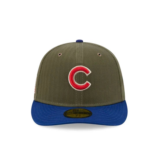New Era x Three Looms 5950 Pinched Crown Chicago Cubs American Herringbone Fitted Hat
