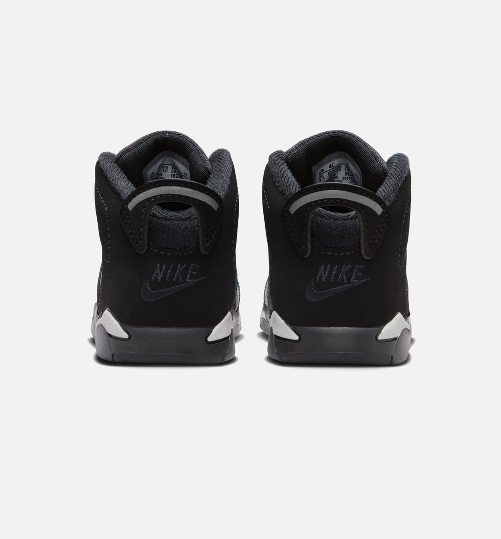 Air Jordan 6 Cap & Gown Infant Sneakers - Black/Reflective Silver/Black