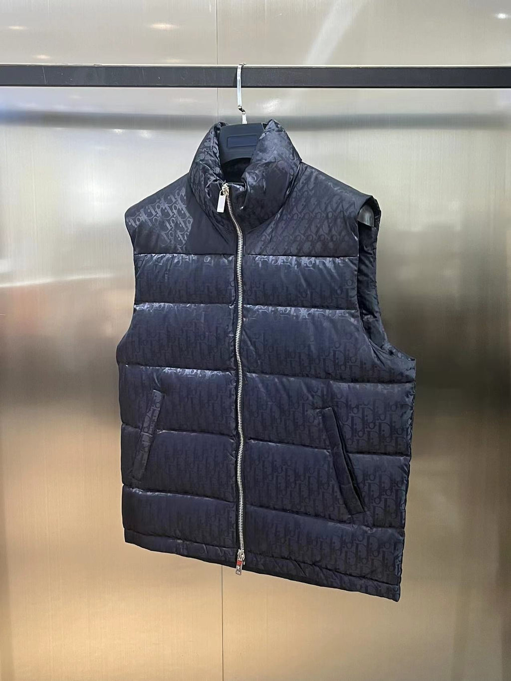 Dior Navy Oblique Monogram Down Vest