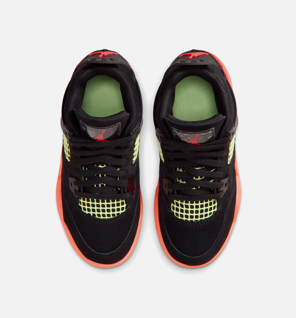 Air Jordan 4 Retro "Black Infrared 23" Little Kids' Shoe – Black/Infrared 23/Bright Mango