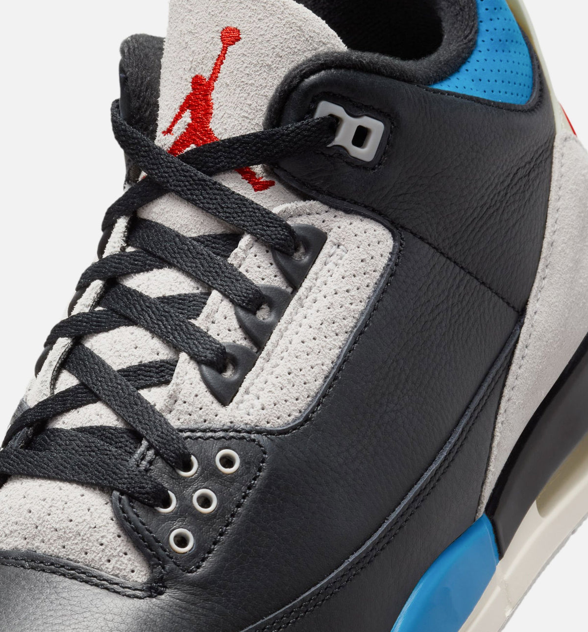 Air Jordan 3 Retro OG Rare Air Men's Lifestyle Shoe – Black/Chile Red/Neutral Grey