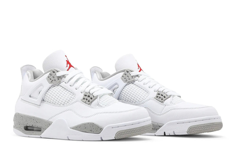 Air Jordan 4 Retro 'White Oreo' – Clean White & Cool Grey on the AJ4's Classic Silhouette