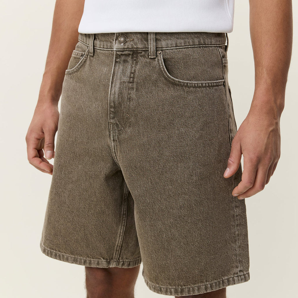 Les Deux Denim Shorts: Light Brown Denim Wash