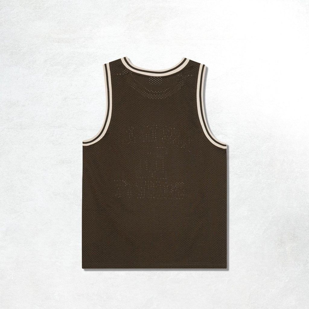 Les Deux Silas Mesh Tank Top: Turkish Coffee Brown