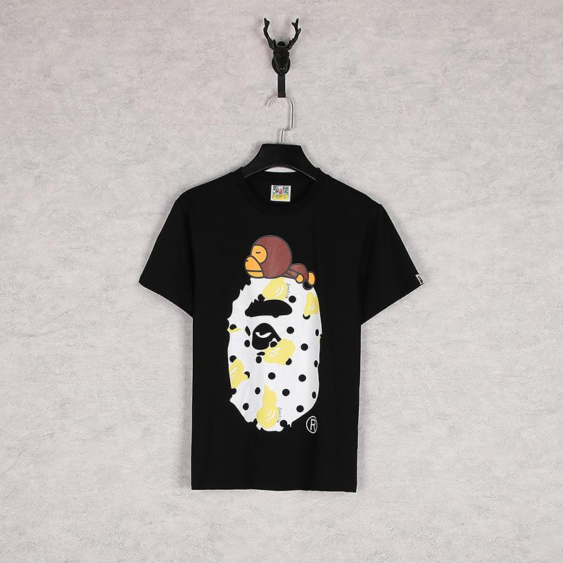 Bathing Ape T-Shirt Summer Cartoon Anime Animal Print Short Sleeve T-shirt