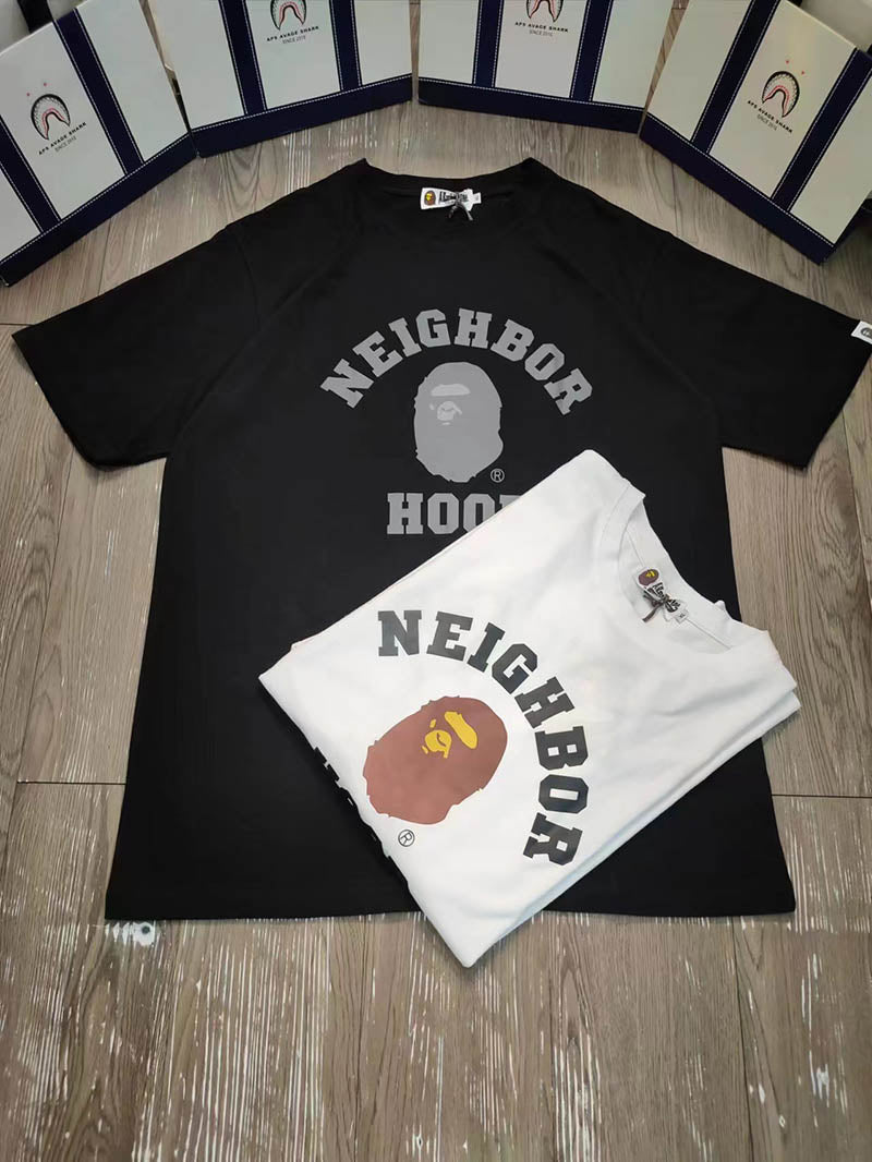 BAPE Neighborhood Ape Head Men's T-Shirt - White