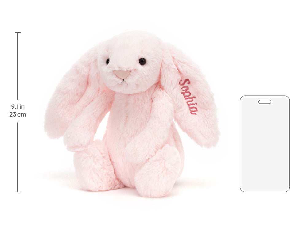 Personalized Bashful Pink Bunny Medium