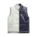 Unisex Shiny Colorblock Baseball Collar Vest