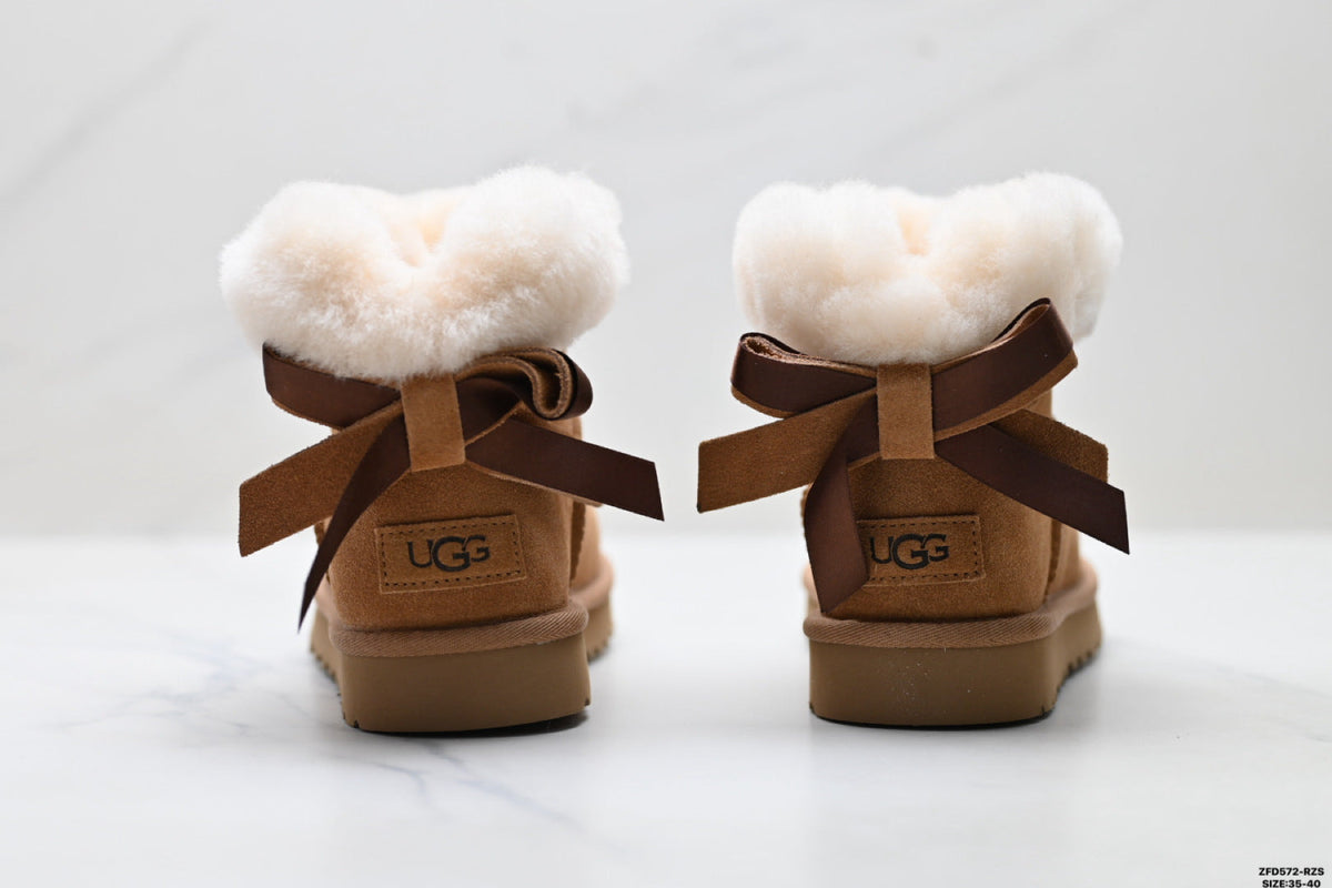 UGG Classic Ultra Mini Bow Ankle Boots