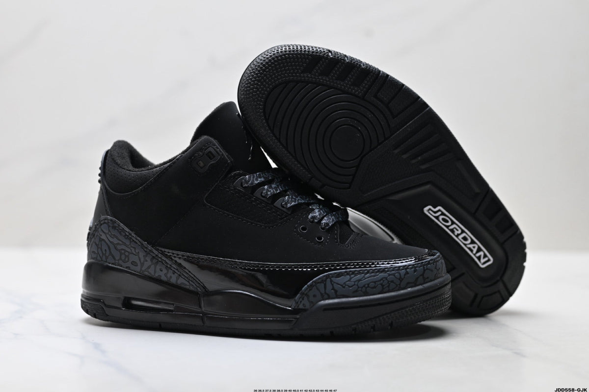 Air Jordan 3 Retro Triple Black Sneakers