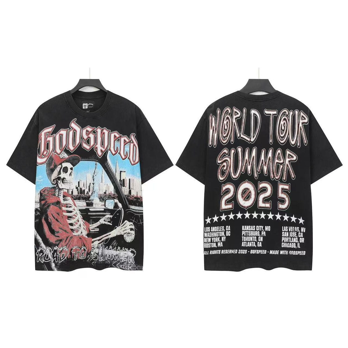 Godspeed World Tour Summer 2025 Skeleton Graphic T-Shirt