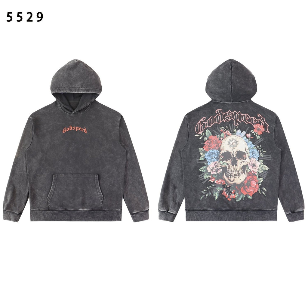 Godspeed Skull Rose Graphic Hoodie