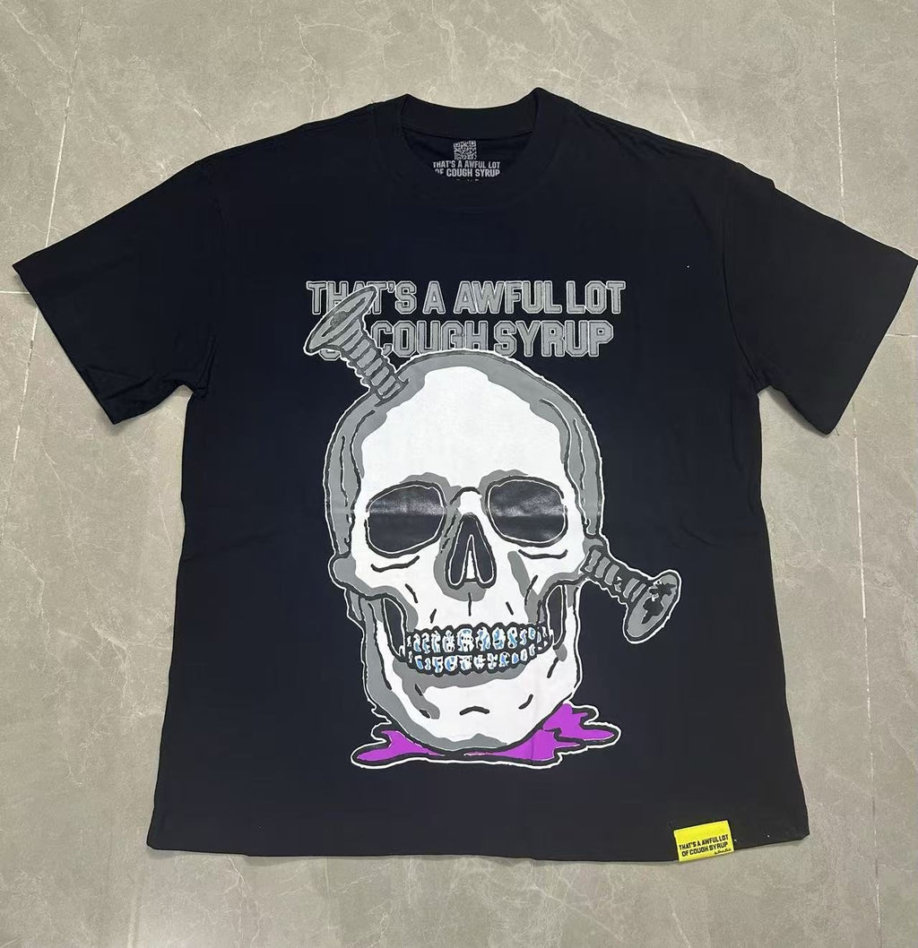 THAT'S A AWFUL LOT OF COUGH SYRUP Skull & Persona Graphic T-Shirt
