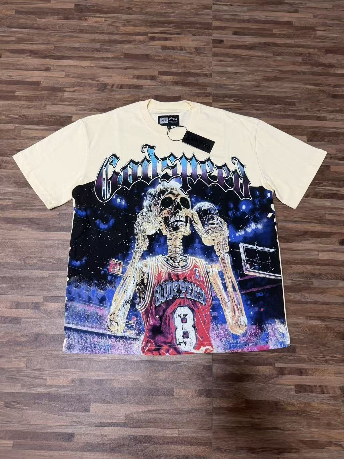 Godspeed Skeleton Basketball Graphic T-Shirt