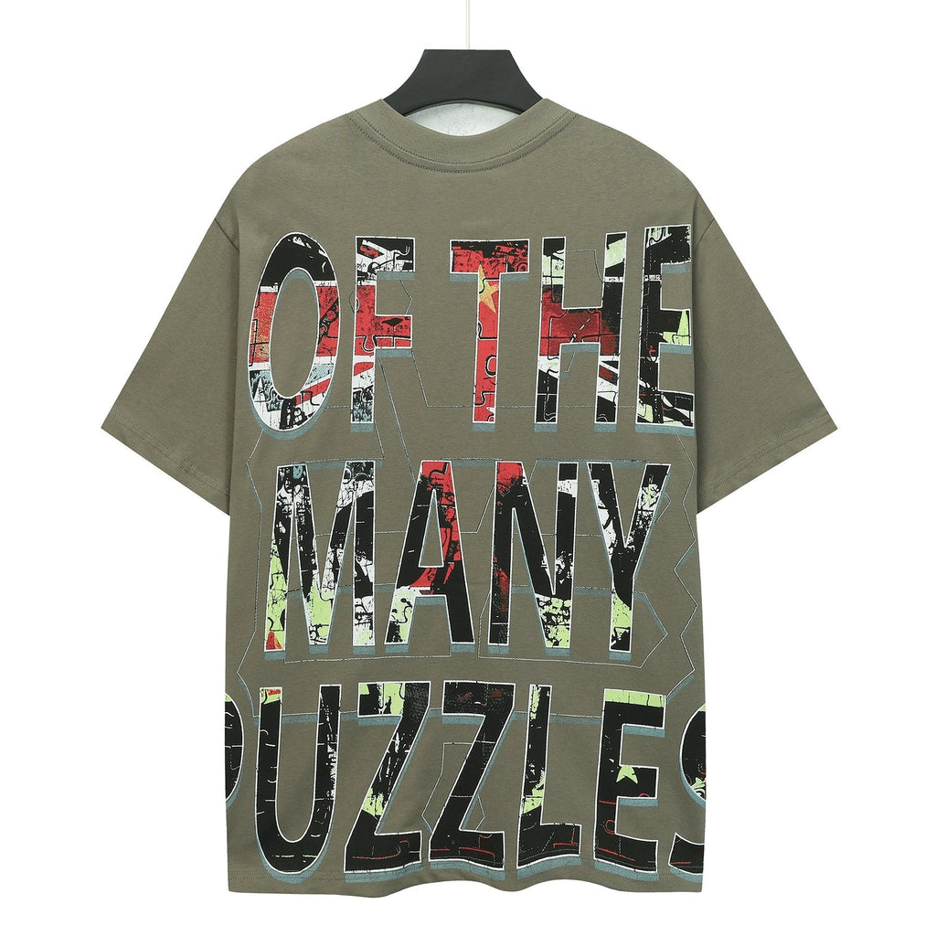 Godspeed Skull Puzzle Graphic Short-Sleeve T-Shirt