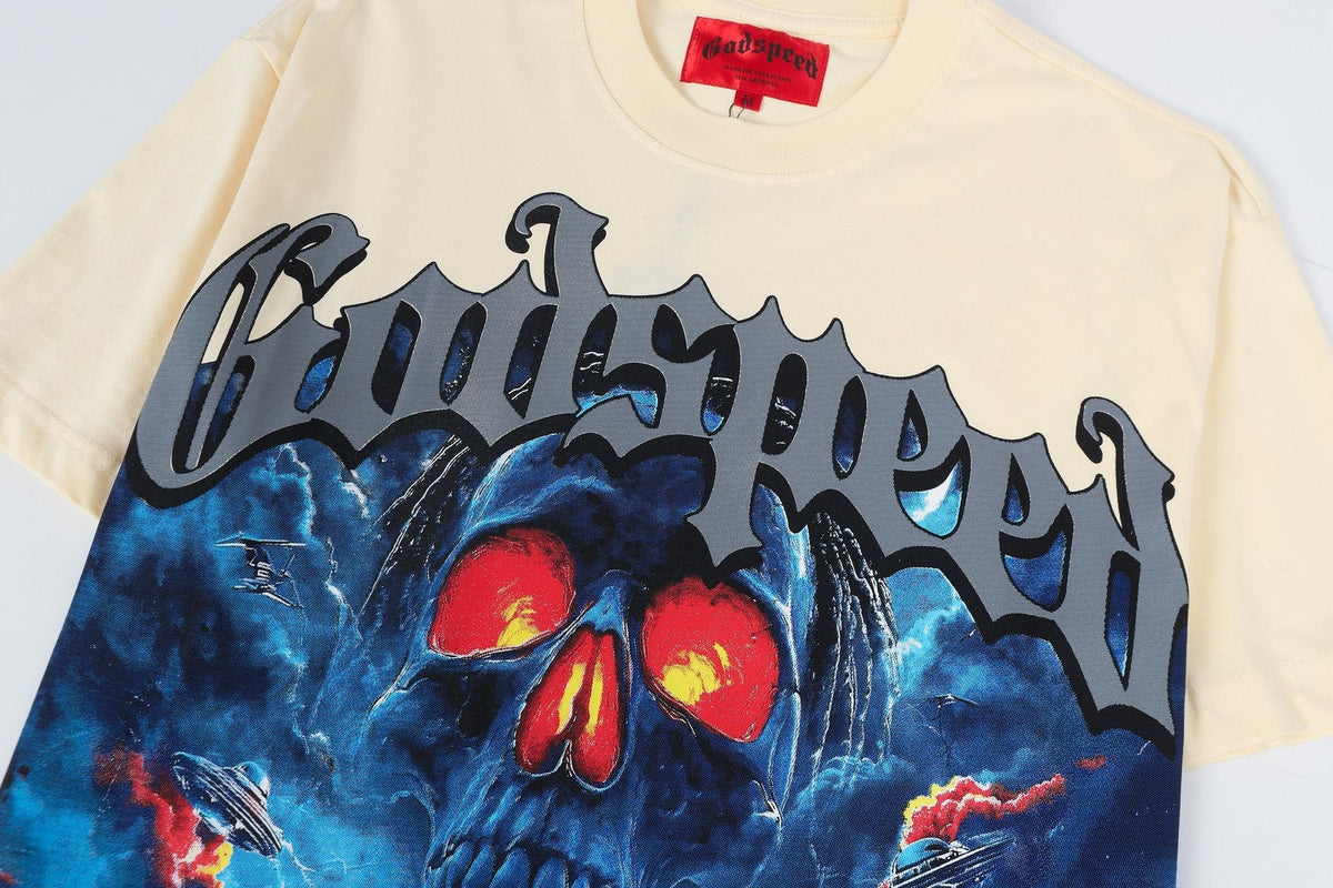 Godspeed A Realized Game World Skull Graphic T-Shirt
