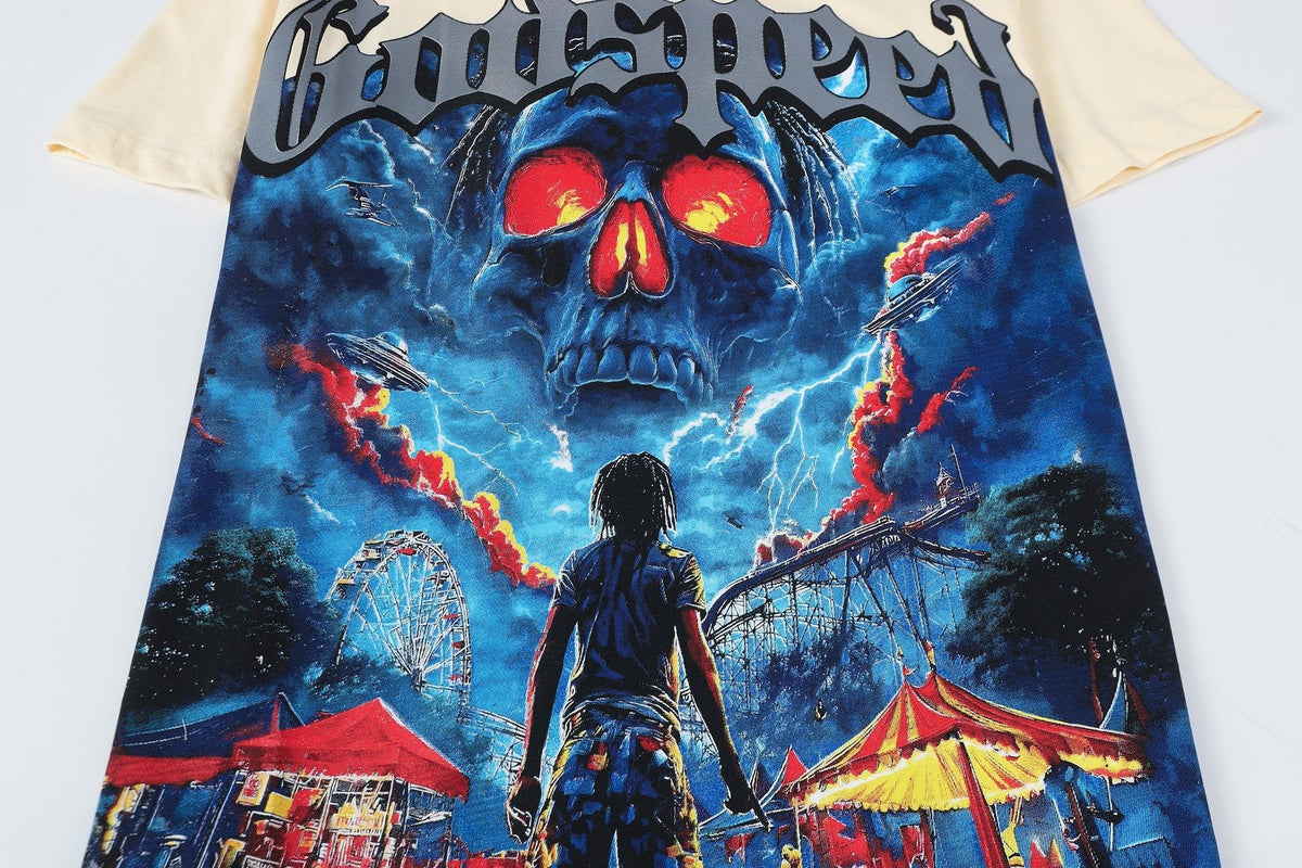 Godspeed A Realized Game World Skull Graphic T-Shirt