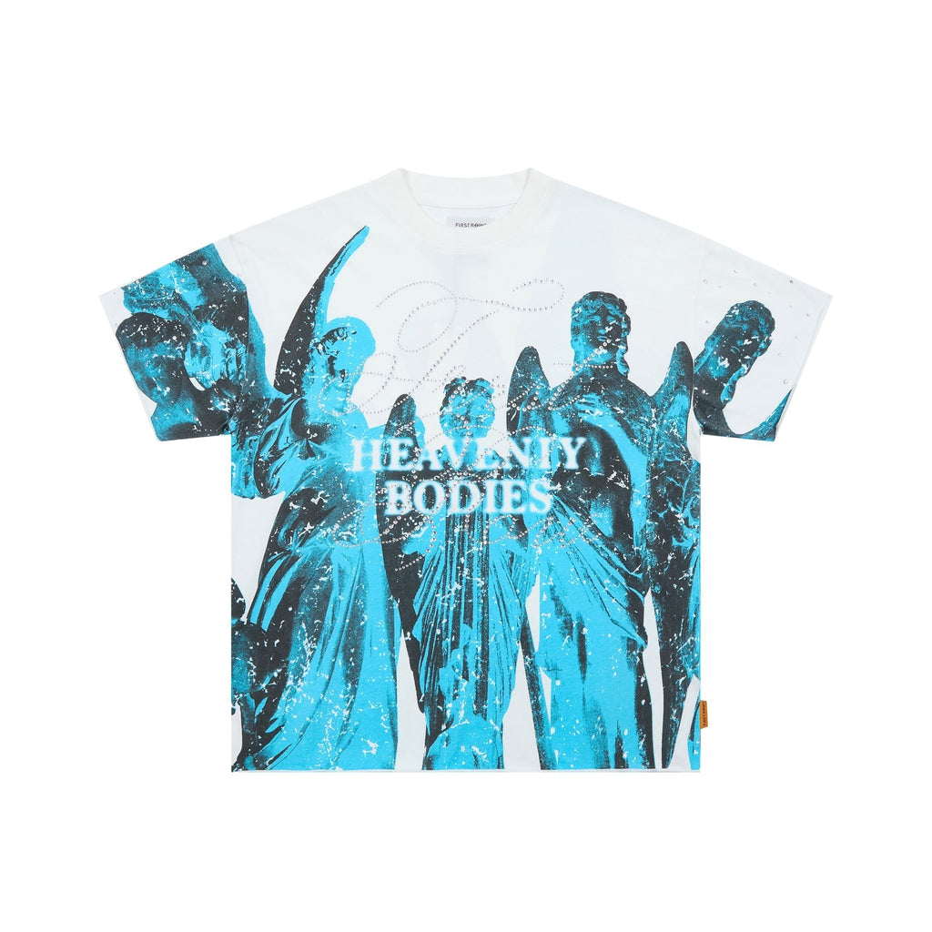 FIRST ROW Statues Rhinestone Graphic T-Shirt