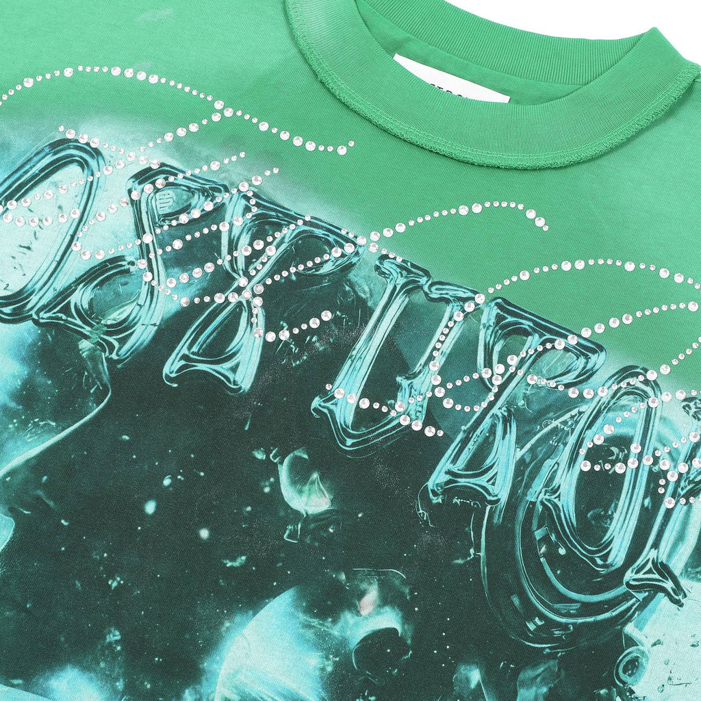 FIRST ROW Lost Utopia Universe Astronaut Cropped T-Shirt