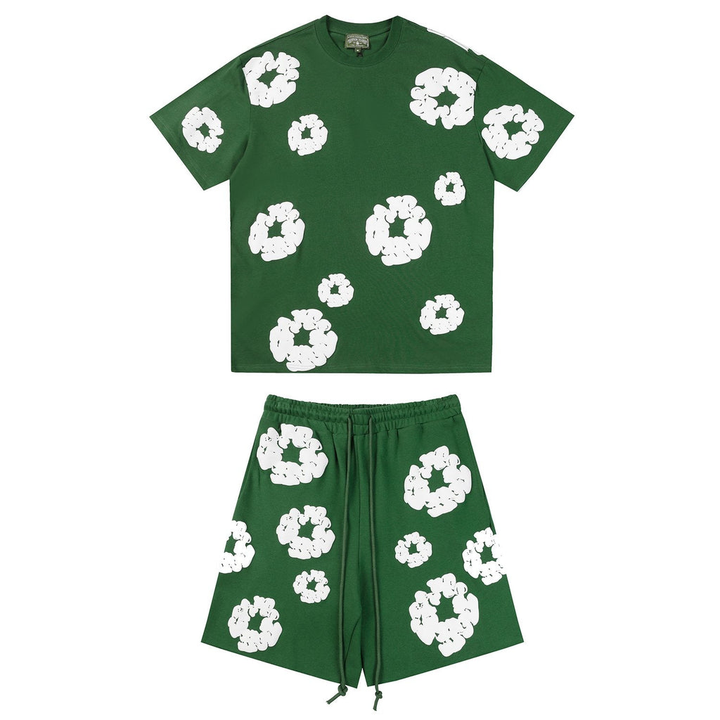 DENIM TEARS Floral Cloud Print Short-Sleeve Set