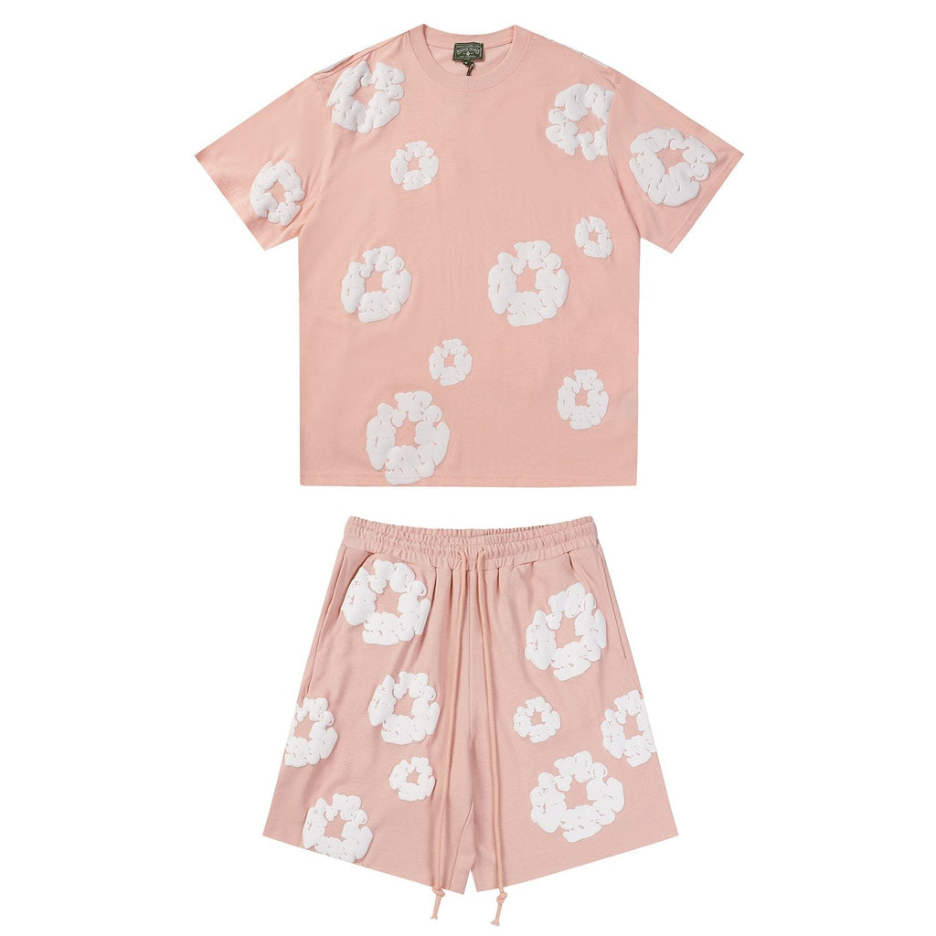 DENIM TEARS Floral Cloud Print Short-Sleeve Set