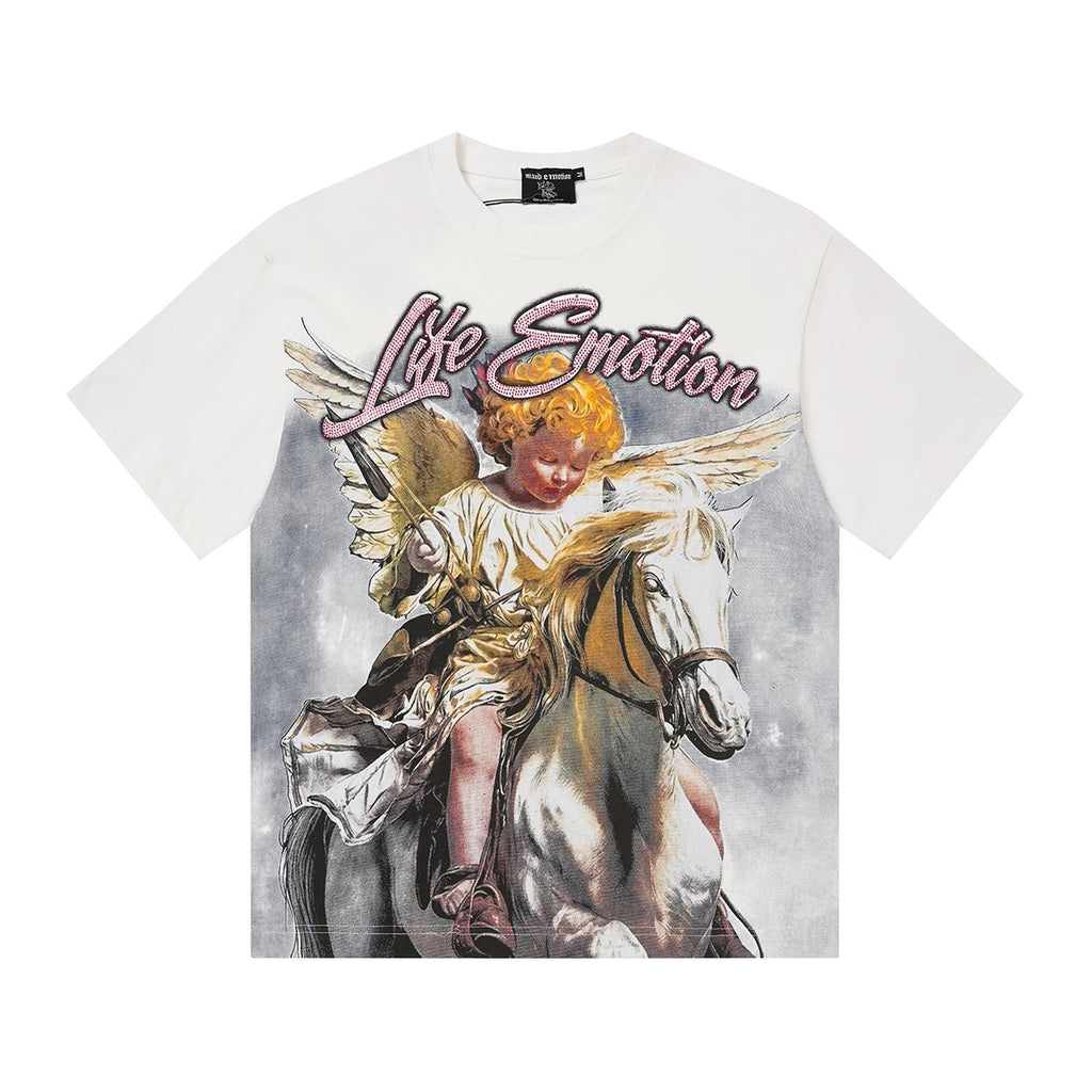 MIXED EMOTION Angel Horse Graphic T-Shirt