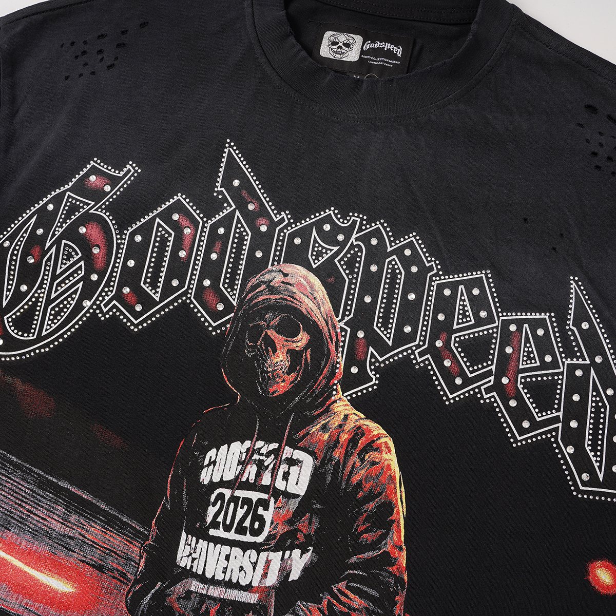 Godspeed Manifested Dreams University Distressed Short-Sleeve T-Shirt