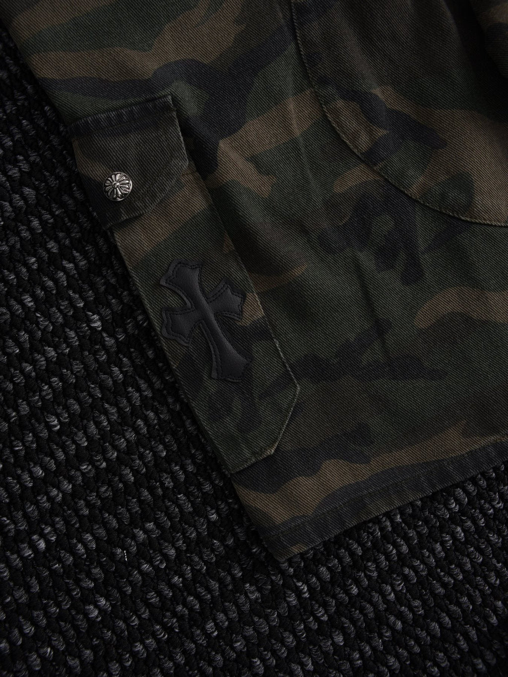 Chrome Hearts Green Camo Cargo Shorts