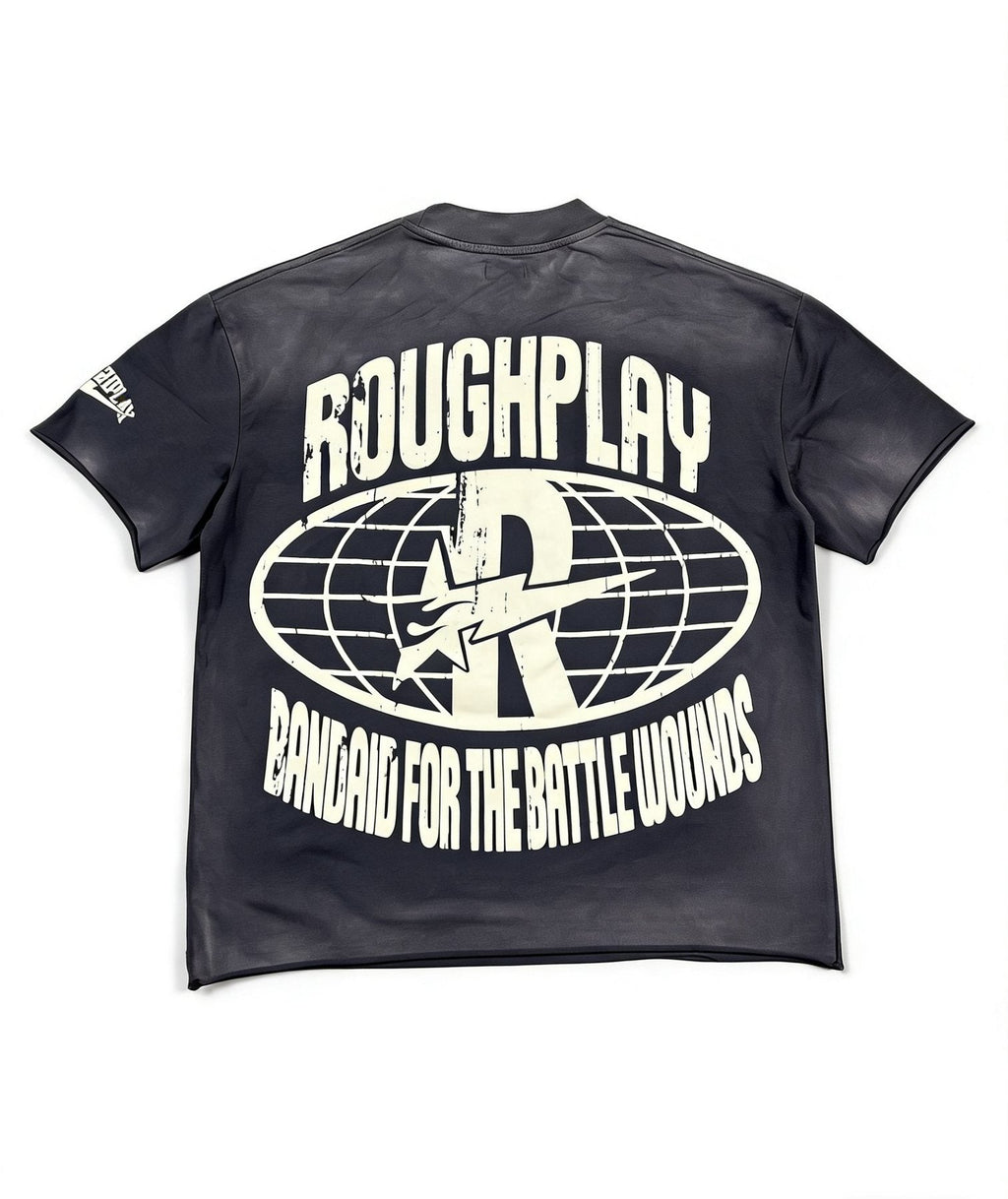 Rough Play Washed Front & Back Graphic T-Shirt