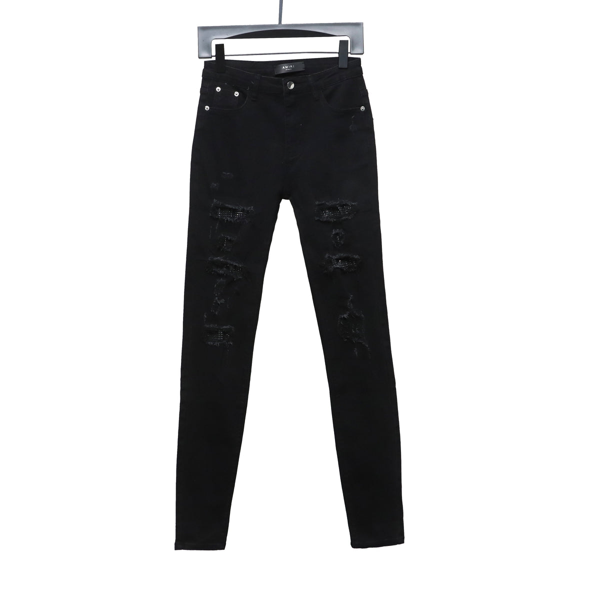 AMIRI Black Denim Distressed Jeans
