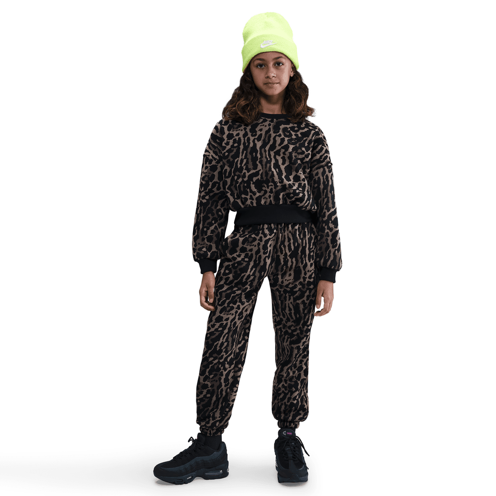 Kids Nike Sportswear Club Fleece Boxy Printed Crewneck