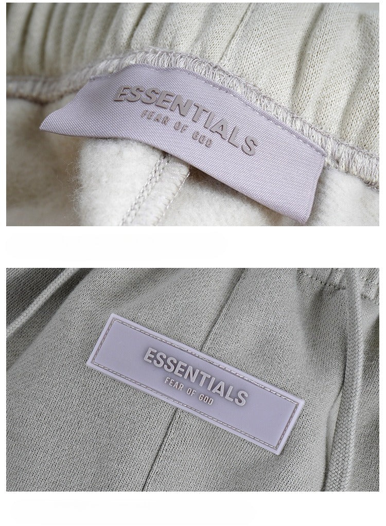 Fear Of God Essentials Flocked Logo Drawstring Sweat Shorts Collection