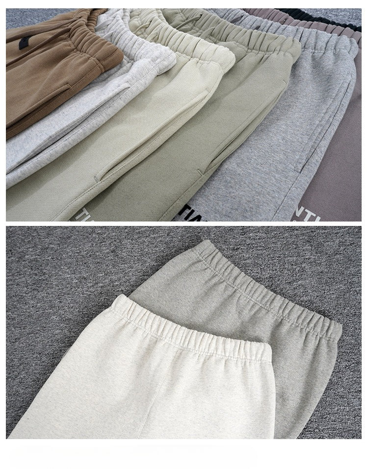 Fear Of God Essentials Flocked Logo Drawstring Sweat Shorts Collection