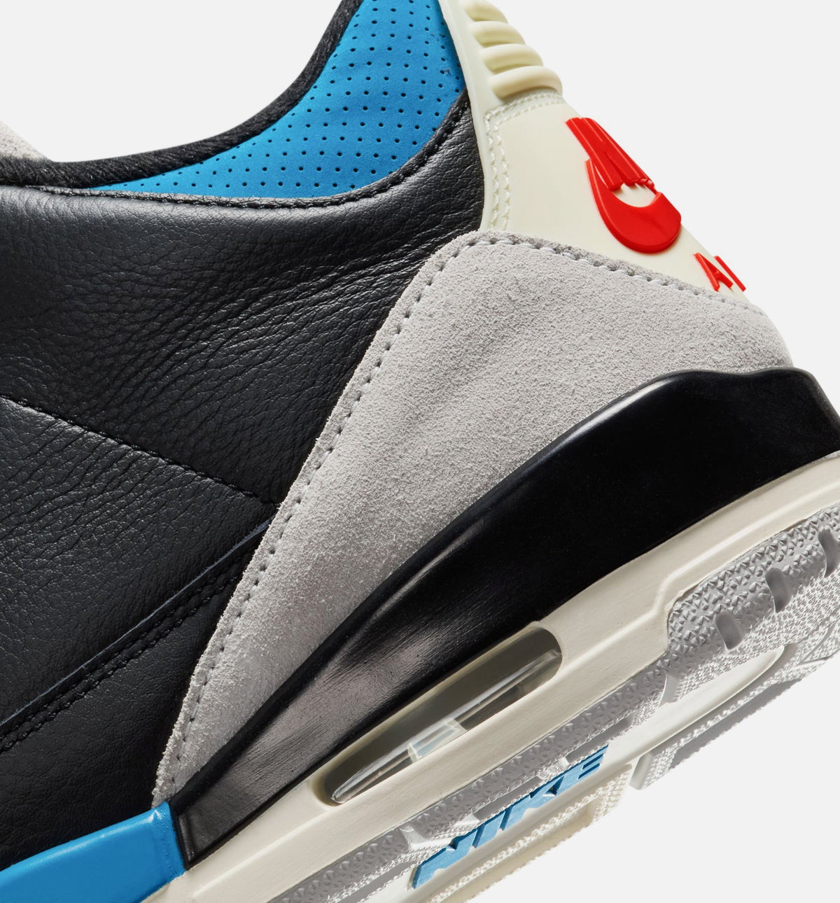 Air Jordan 3 Retro OG Rare Air Men's Lifestyle Shoe – Black/Chile Red/Neutral Grey