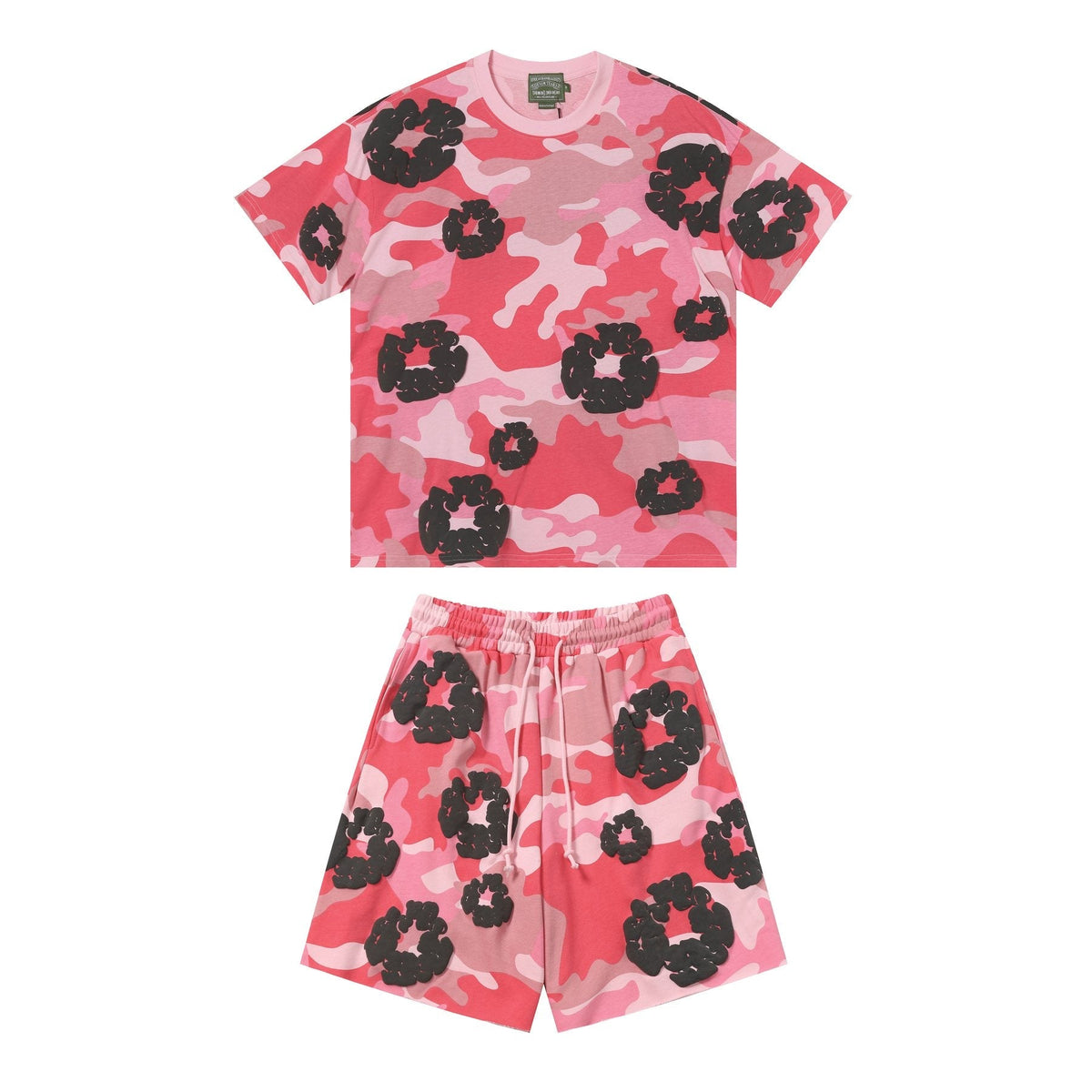 DENIM TEARS Floral Camo T-Shirt & Shorts Set
