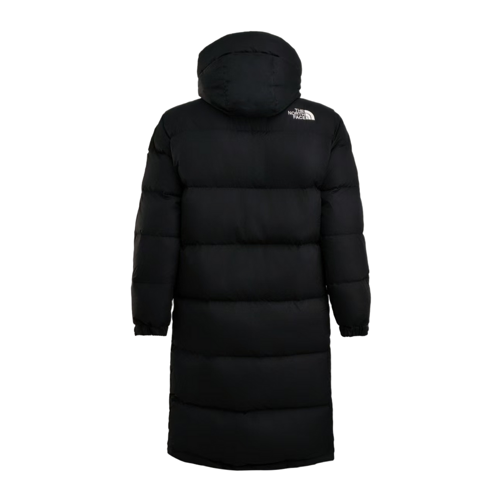 The North Face Color-Block Long Down Coat in Black