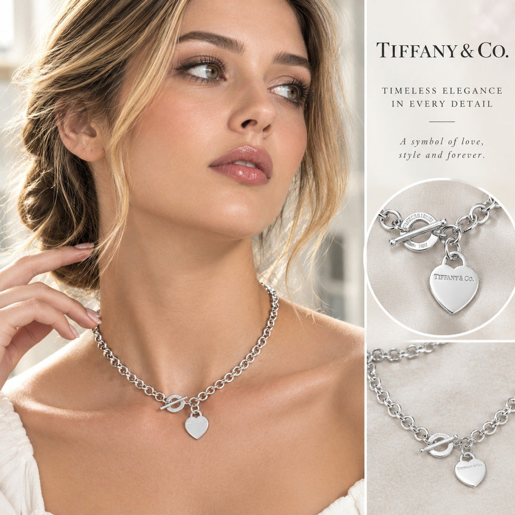 Tiffany & Co. Chunky Chain Heart Necklace