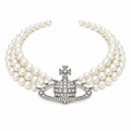 Vivienne Westwood Style Triple Pearl Orb Necklace