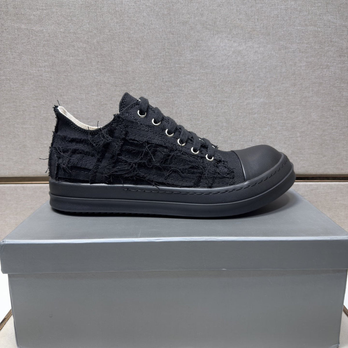 Rick Owens Black Low-Top Sneakers