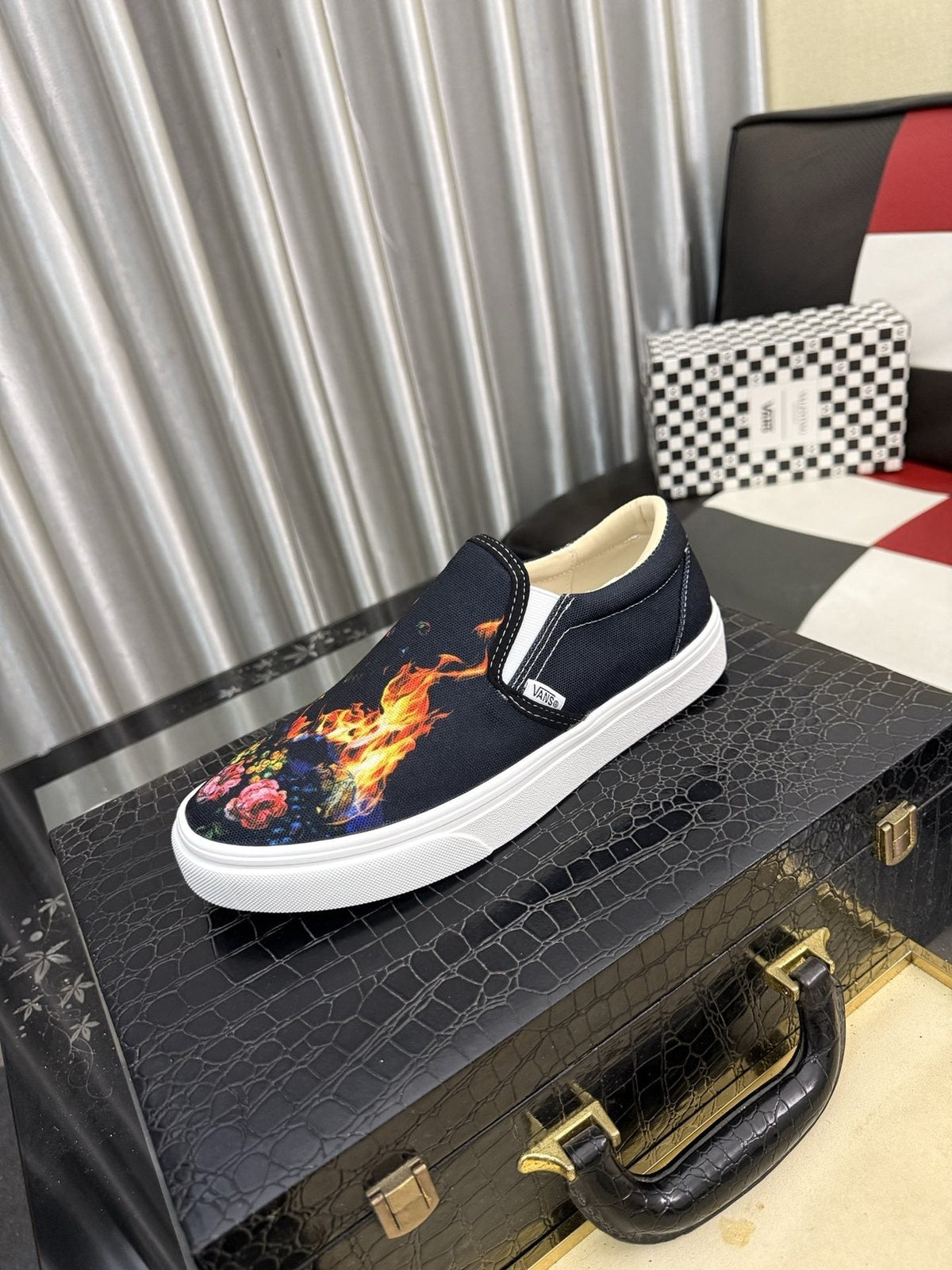 Vans Floral Flame Slip-On Shoes