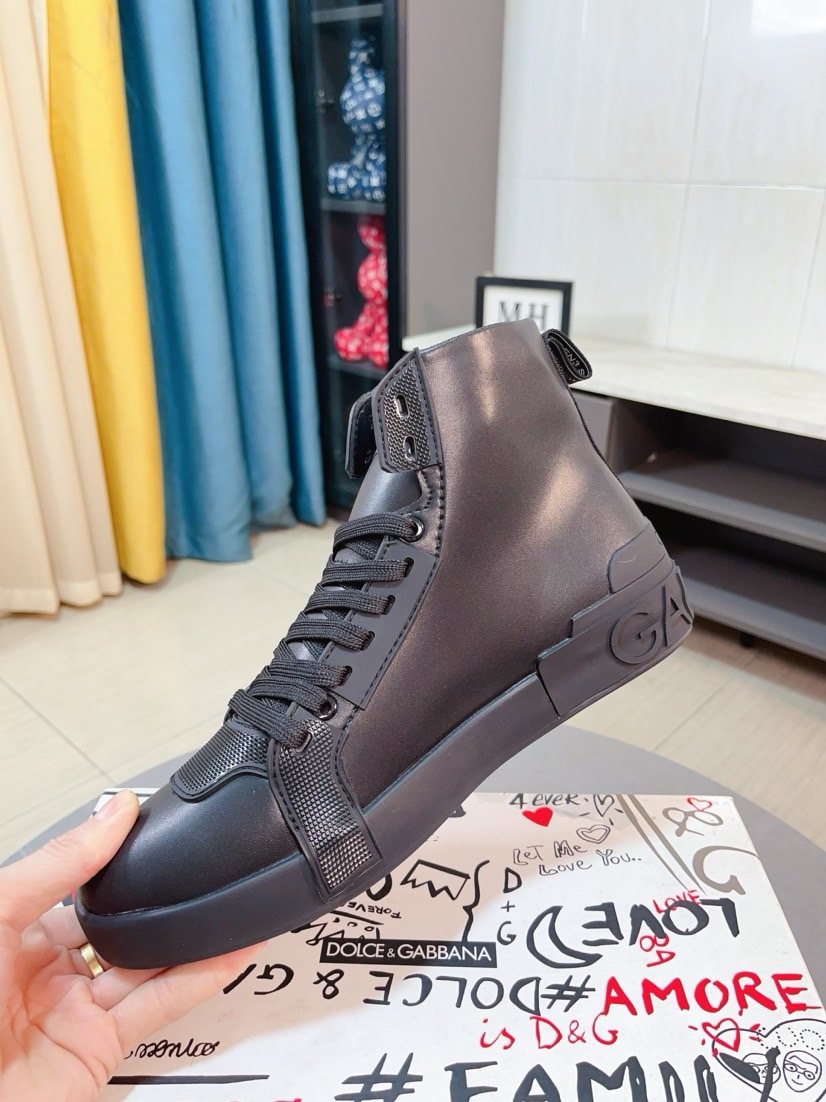 Dolce & Gabbana Dark High-Top Sneakers