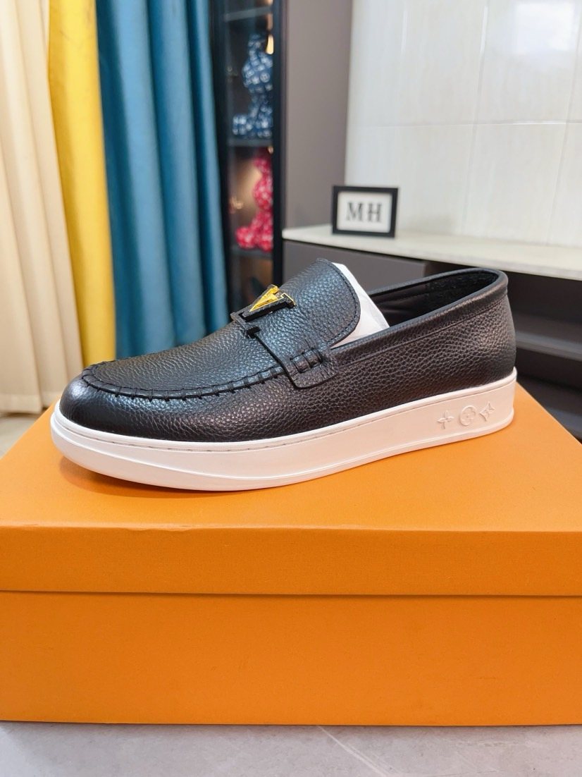 Louis Vuitton Textured Slip-On Shoes