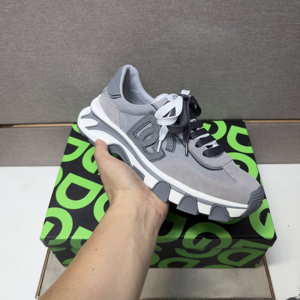 Dolce & Gabbana Gray Paneled Sneakers