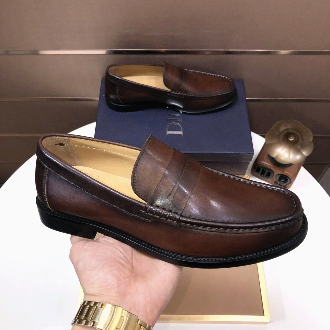 Dior Dark Brown Penny Loafers