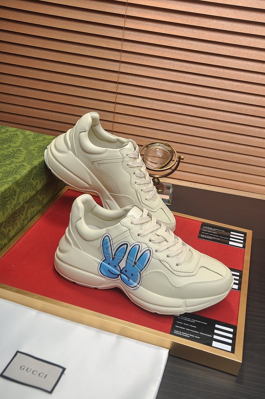 Gucci Blue Graphic Sneakers