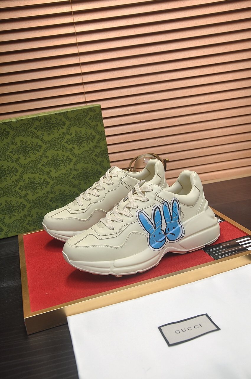 Gucci Blue Graphic Sneakers