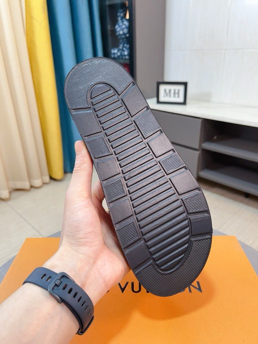 Louis Vuitton Men's Patterned Strap Slide Sandals