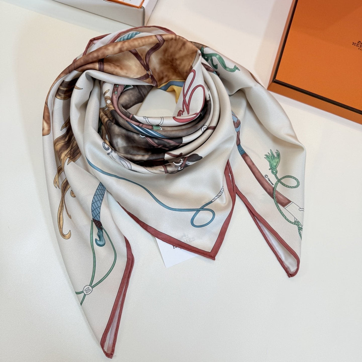 Hermès Equestrian Silk Scarf