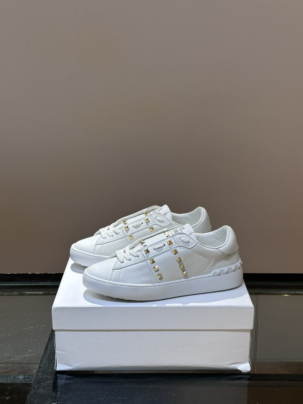 Valentino Gold Stud Low-Top Sneakers