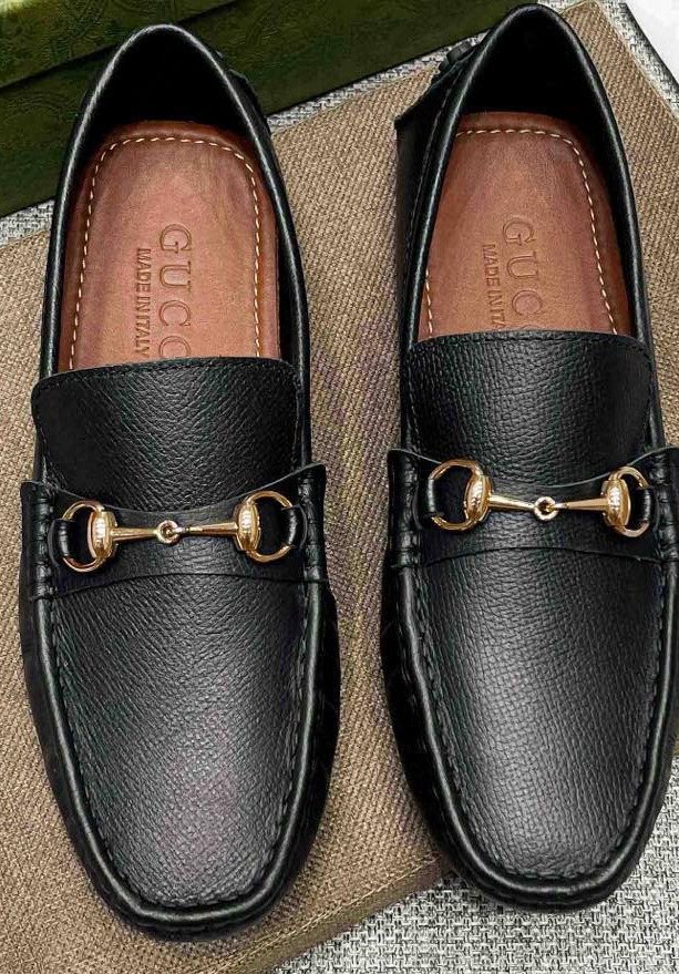 Gucci Black Horsebit-Style Leather Loafers